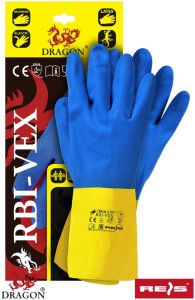 Rękawice DRAGON RBI-VEX - niebieski/żółty - 08