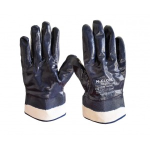 Rękawice M-GLOVE N3203 4111X nitrylowe ciężkie z mankietem - 10,5/XL