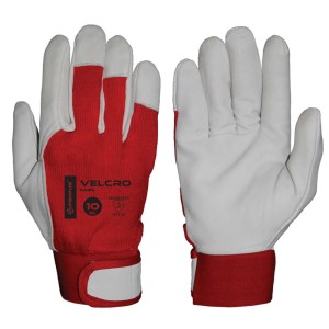 Rękawice ochronne HABIL LICO VELCRO - czerwone - 09