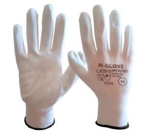 Rękawice ochronne M-GLOVE PU1001 WHITE 3121X - 07