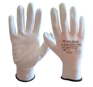 Rękawice ochronne M-GLOVE PU1001 WHITE 3121X - 09