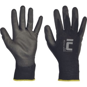 Rękawice poliestrowe BUNTING EVOLUTION powlekane PU - czarny - 08