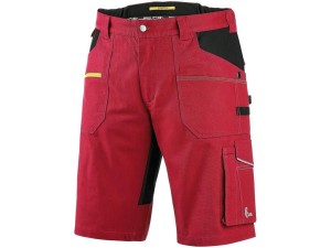 Spodenki krótkie CXS STRETCH męskie - czerwono-czarny - 56