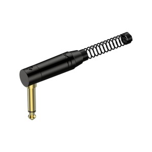 Roxtone RJ2RPP-BG jack kątowy mono czarno-złoty