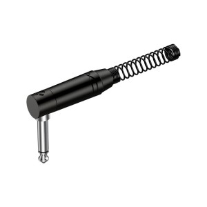 Roxtone RJ2RPP-BN jack kątowy mono czarno-srebrny