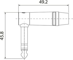 Roxtone RJ3RPP-NS-BG jack kąt stereo czarno-złoty