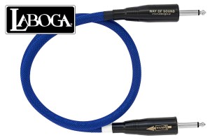 LaBoga Way of Power kabel głośnikowy 0,75m Jack NIEBIESKI oplot