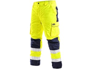 Spodnie CARDIFF męskie ostrzegawcze zimowe - żółty - 2XL