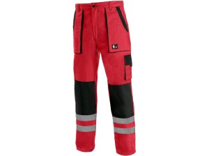 Spodnie do pasa CXS LUXY BRIGHT męskie - czerwony-czarny - 50