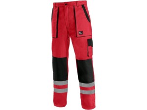 Spodnie do pasa CXS LUXY BRIGHT męskie - czerwony-czarny - 52