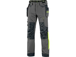 Spodnie do pasa CXS NAOS męskie HV żółte elem. - szaro-czarny - 54