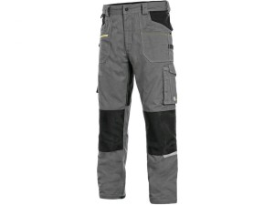 Spodnie do pasa CXS STRETCH męskie skracane 170-176cm - szaro-czarny - 52