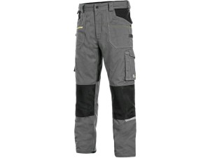 Spodnie do pasa CXS STRETCH męskie skracane 170-176cm - szaro-czarny - 62