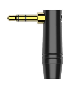 Roxtone RMJ3PP-BG wtyk mały jack 3,5 mm stereo kątowy CZARNY/ZŁOTY
