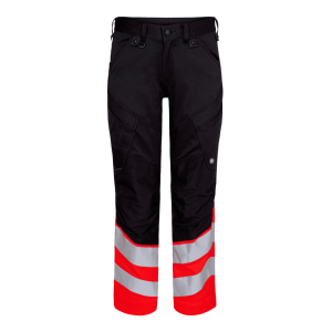 Spodnie do pasa ENGEL Safety - czarny/hivis czerwony - 52